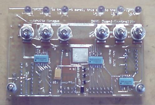 Photo of completed circuit board top side